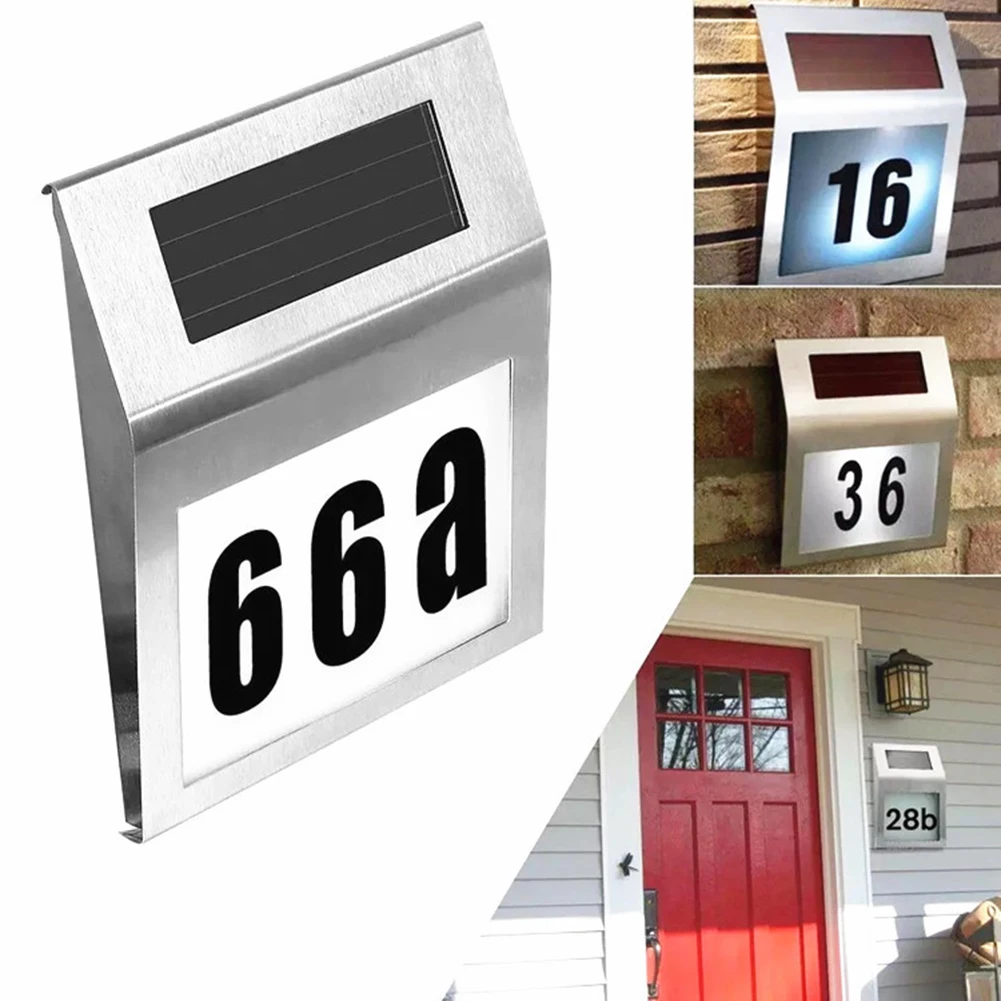 Outdoor Power Number - House Number LED Solar Lamp Waterproof
