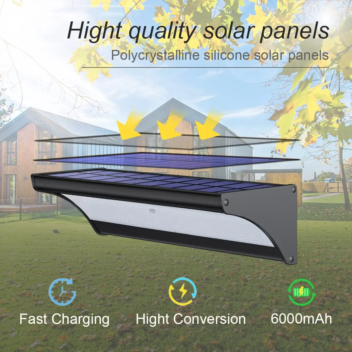 60/48Led Outdoor Solar Wall Li - огляд і ціна Outdoor Power Outlet Weatherproof