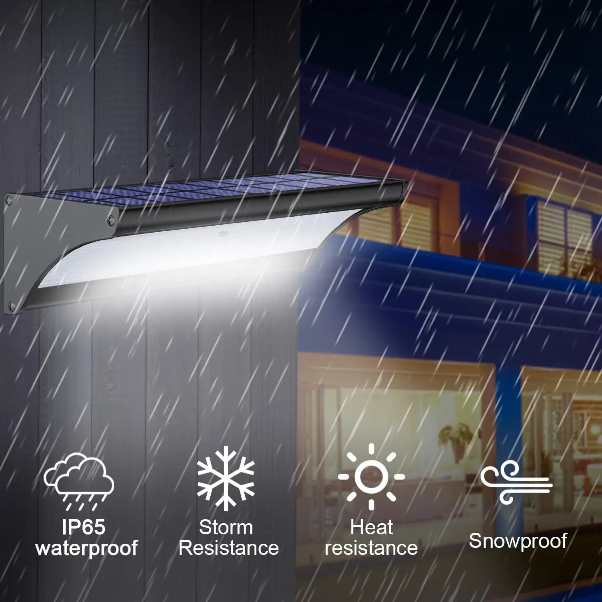 60/48Led Outdoor Solar Wall Li - огляд і ціна Outdoor Power Outlet Weatherproof