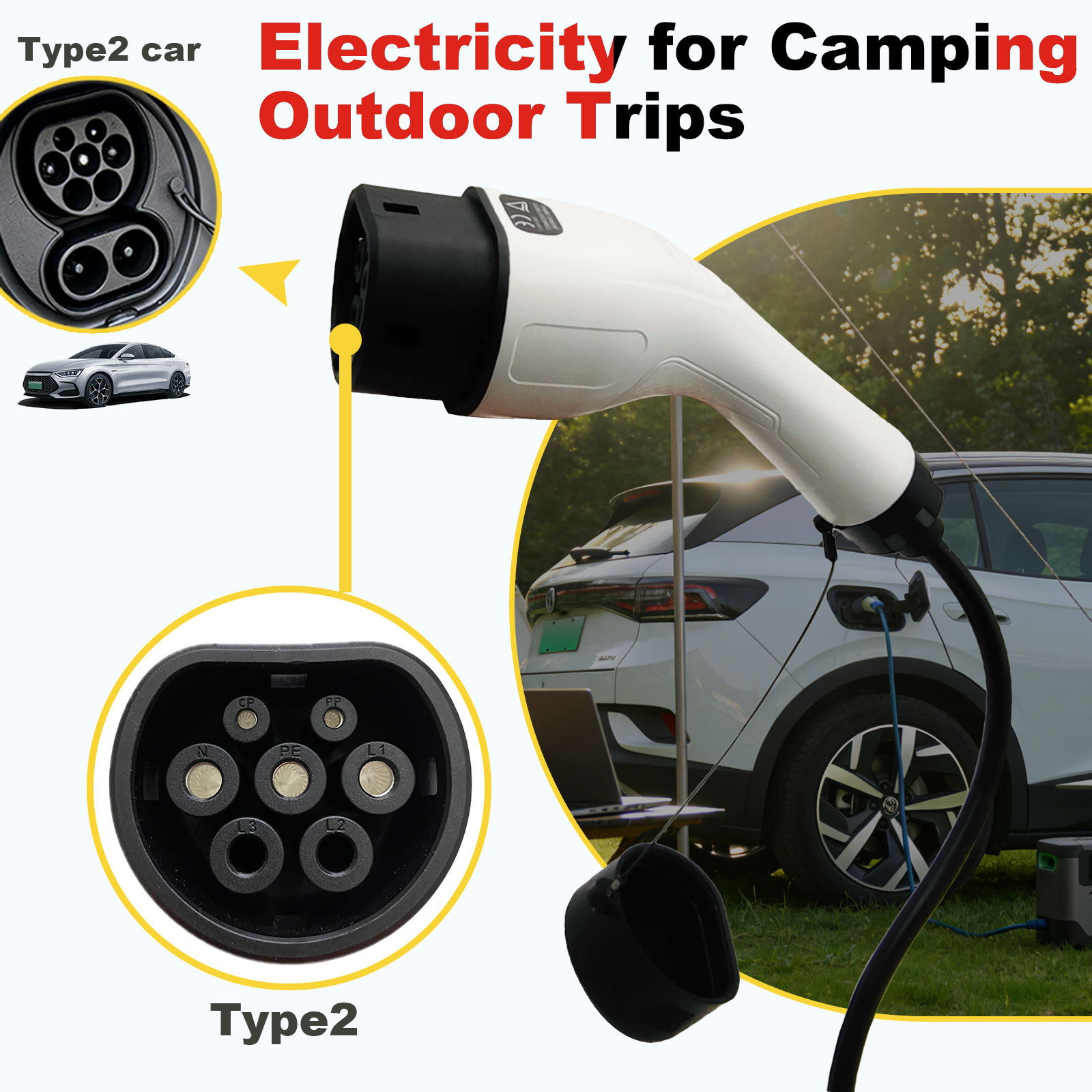 Type2 V2L Discharge Adapter 16 - огляд і ціна Outdoor Power Socket
