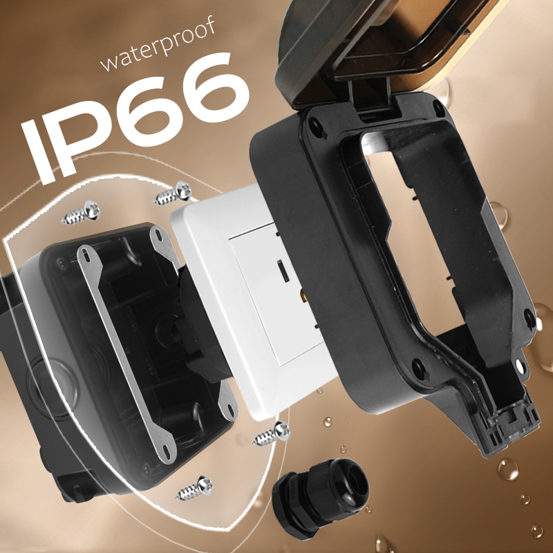 Avoir IP66 Wall Waterproof Soc - огляд і ціна Outdoor Power Outlet Weatherproof
