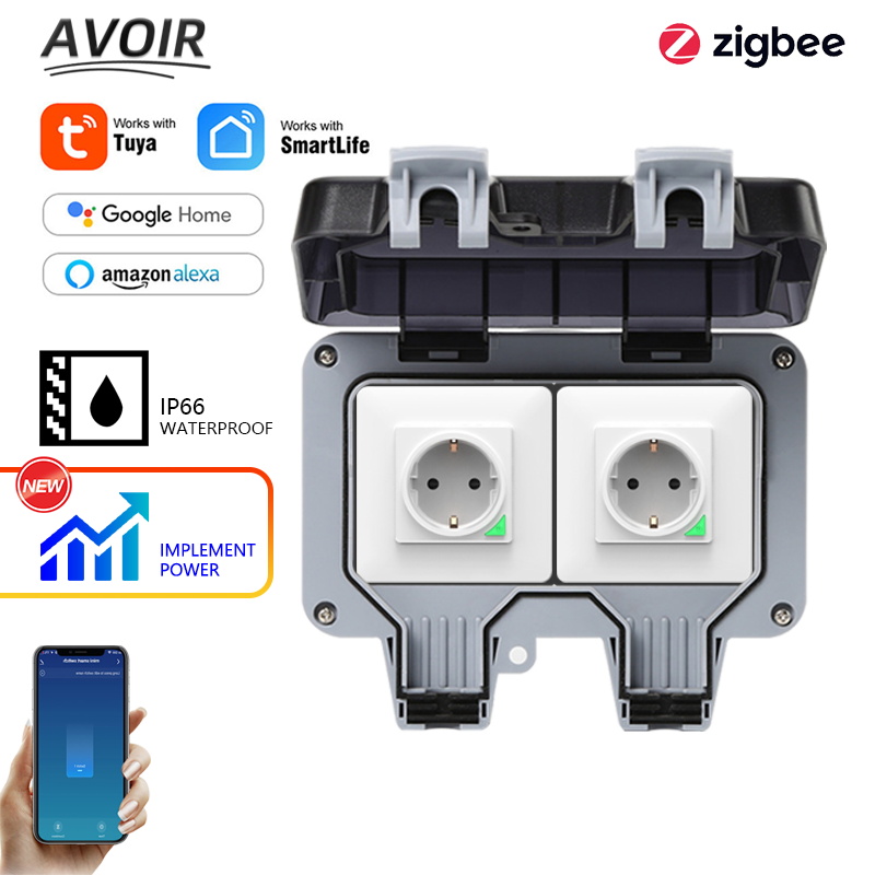 Avoir Tuya Zigbee Electrical S - огляд і ціна Outdoor Power Outlet Weatherproof