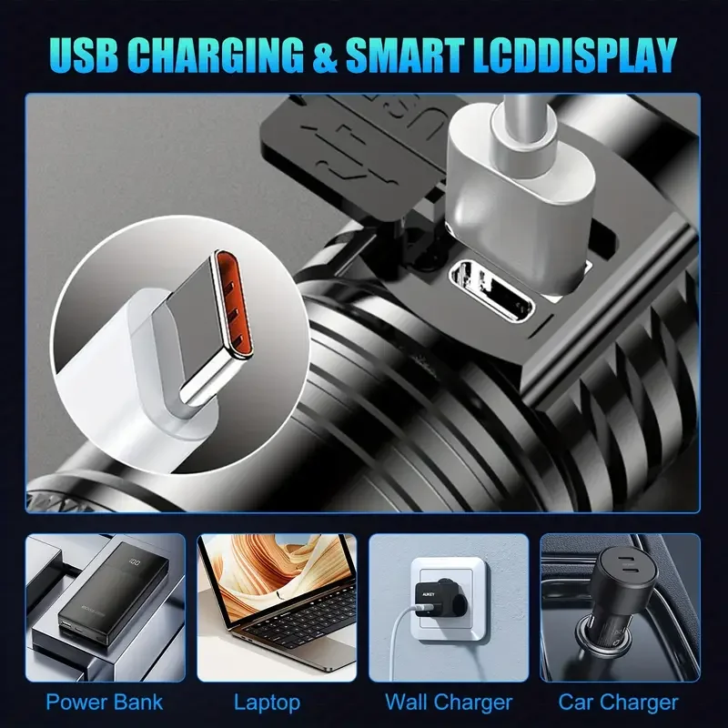 Tactical LED Flashlight 2000LM - огляд і ціна Outdoor Powerbank