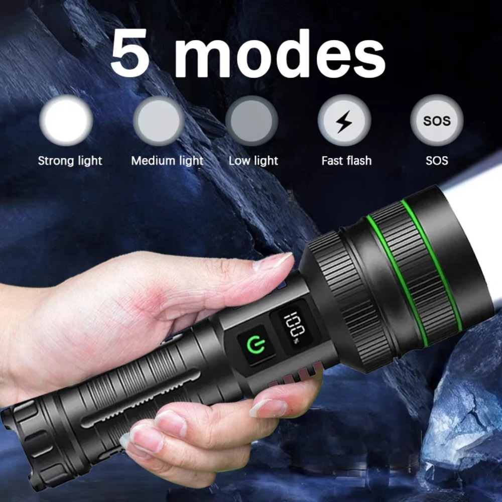 Powerful LED Flashlight Zoomab - огляд і ціна Outdoor Powerbank
